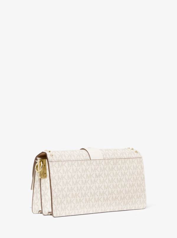 Damske Taška Cez Rameno Michael Kors Greenwich Medium Studded Logo Krém - Kabelky Michael Kors Sleva | ABLNQ-2374